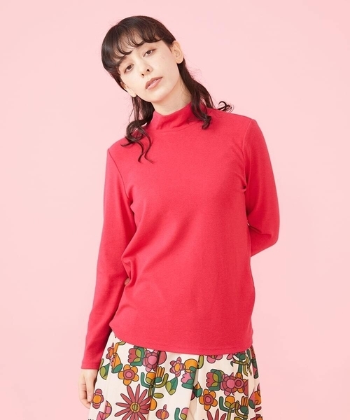 Jocomomola(ホコモモラ)の「30color ハイネックカットソー(Tシャツ/カットソー・レディース・ライトグレー/ライトピンク/ライトブルー/サンドベージュ/クリーム/ピンク系その他/ライトカーキ/カーキ/ブルー/ライトパープル/ブラウン/バイオレット/オレンジ/オレンジ系その他/その他・40)」の11枚目の写真