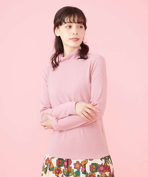 Jocomomola(ホコモモラ)の「30color ハイネックカットソー(Tシャツ/カットソー・レディース・ライトグレー/ライトピンク/ライトブルー/サンドベージュ/クリーム/ピンク系その他/ライトカーキ/カーキ/ブルー/ライトパープル/ブラウン/バイオレット/オレンジ/オレンジ系その他/その他・40)」の12枚目の写真
