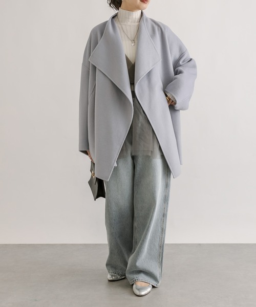 RIVE DROITE（リヴドロワ）の「シルクカシミヤリブニット（ニット/セーター・レディース・オフホワイト/ブラック/グレー・FREE）」の21枚目の写真