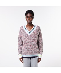 Lacoste ピンク Vネック ニットセーター LACOSTEピンクVネックカーディガン | Boutique888