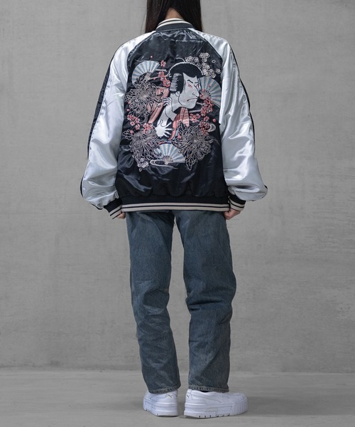 セール】【13】バリエーション刺繍 スカジャン/スーベニアジャケット