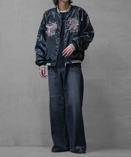 セール】【13】バリエーション刺繍 スカジャン/スーベニアジャケット