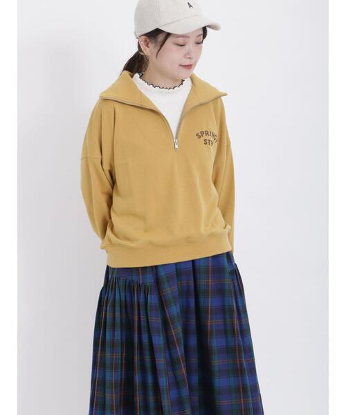 Samansa Mos2（サマンサ モスモス）の「テレコリブ配色メローハイネックカットソー（Tシャツ/カットソー・レディース・グレー/キナリ/ベージュ/ブラック・F）」の12枚目の写真