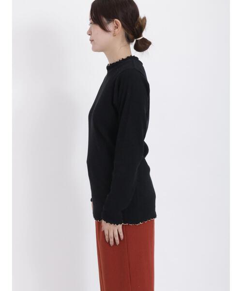 Samansa Mos2（サマンサ モスモス）の「テレコリブ配色メローハイネックカットソー（Tシャツ/カットソー・レディース・グレー/キナリ/ベージュ/ブラック・F）」の18枚目の写真