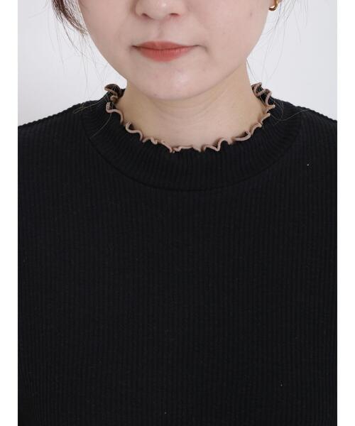 Samansa Mos2（サマンサ モスモス）の「テレコリブ配色メローハイネックカットソー（Tシャツ/カットソー・レディース・グレー/キナリ/ベージュ/ブラック・F）」の20枚目の写真