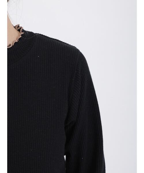 Samansa Mos2（サマンサ モスモス）の「テレコリブ配色メローハイネックカットソー（Tシャツ/カットソー・レディース・グレー/キナリ/ベージュ/ブラック・F）」の21枚目の写真