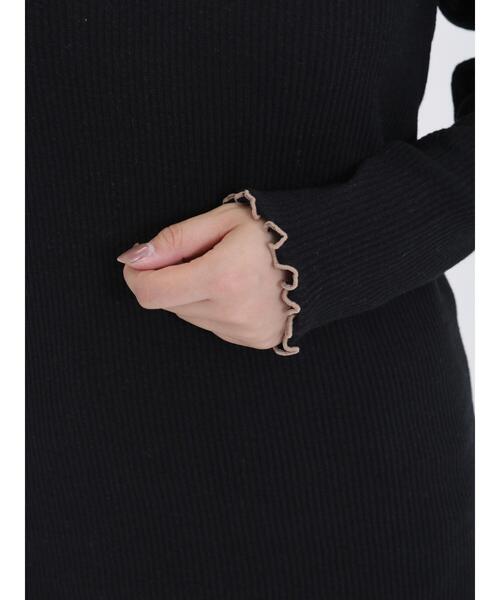 Samansa Mos2（サマンサ モスモス）の「テレコリブ配色メローハイネックカットソー（Tシャツ/カットソー・レディース・グレー/キナリ/ベージュ/ブラック・F）」の22枚目の写真