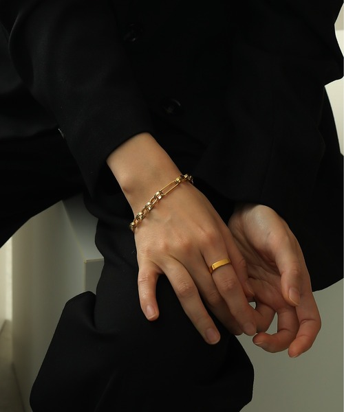 ORLEAN（オルレアン）の「金属アレルギー対応 ボリュームチェーンデザインブレスレット サージカルステンレス（ブレスレット・レディース・シルバー/ゴールド・フリー）」の7枚目の写真