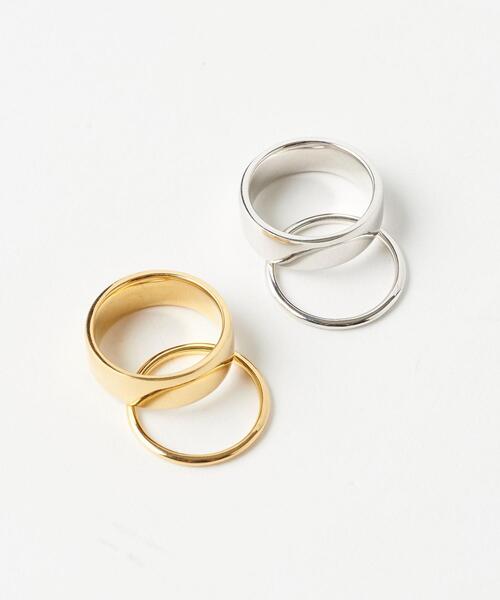 by Preek（バイプリーク）の「＜Mamiko Suzuki×by Preek＞ダブル ラウンド 2セットリング（リング・レディース・シルバー/ゴールド・11/13）」の21枚目の写真