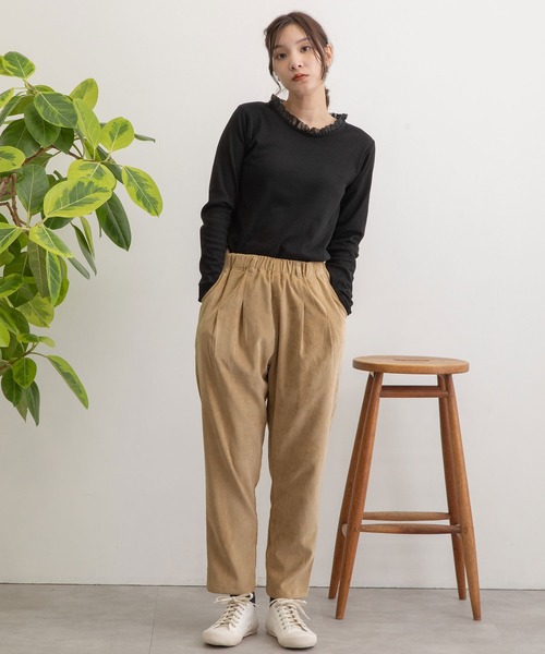 POU DOU DOU(プードゥドゥ)の「シャツコールペグトップパンツ(その他パンツ・レディース・ベージュ/ダークグレー/グレー/アイボリー・3)」の16枚目の写真