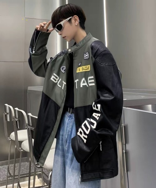 ROOPTOKYO（ループトウキョウ）の「▲フェイクレザー レーシング ライダースジャケット（ライダースジャケット・メンズ・ブラック/ブラウン・2XL/L/XL）」の7枚目の写真