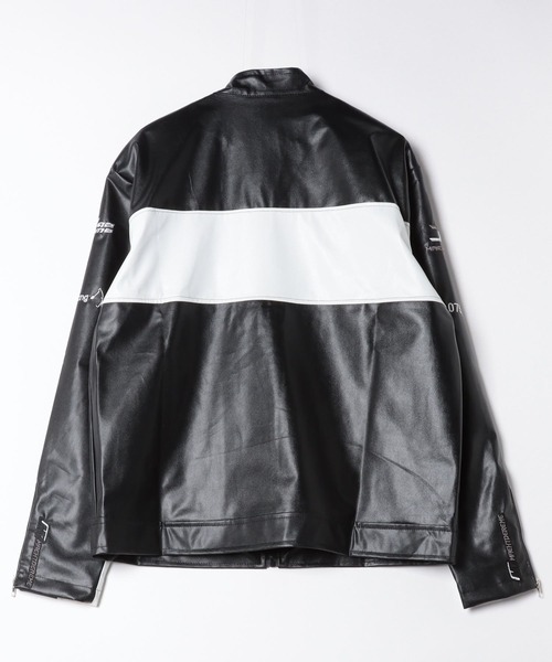 ROOPTOKYO（ループトウキョウ）の「▲フェイクレザー レーシング ライダースジャケット（ライダースジャケット・メンズ・ブラック/ブラウン・2XL/L/XL）」の8枚目の写真