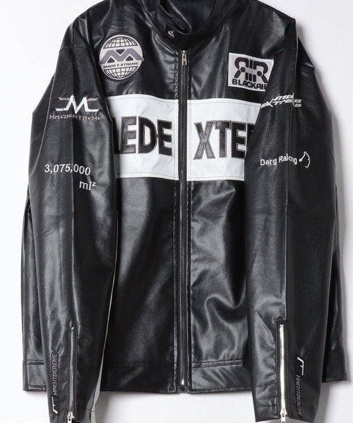 ROOPTOKYO（ループトウキョウ）の「▲フェイクレザー レーシング ライダースジャケット（ライダースジャケット・メンズ・ブラック/ブラウン・2XL/L/XL）」の10枚目の写真