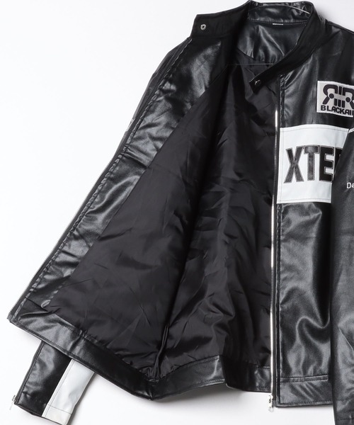 ROOPTOKYO（ループトウキョウ）の「▲フェイクレザー レーシング ライダースジャケット（ライダースジャケット・メンズ・ブラック/ブラウン・2XL/L/XL）」の9枚目の写真