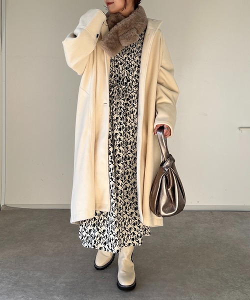 un dix cors（アンディコール）の「差し込みフェイクファーミニティペット（マフラー・レディース・モカ/ベージュ・FREE）」の14枚目の写真