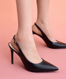 スティレットヒール スリングバックパンプス