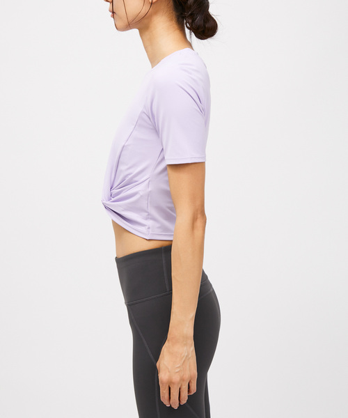 XEXYMIX(ゼクシィミックス)の「【XEXYMIX】接触冷感&UV ネジリクロップド半袖Tシャツ(Tシャツ/カットソー・レディース・イエロー/チャコールグレー/ブラック/ピンク・M)」の15枚目の写真
