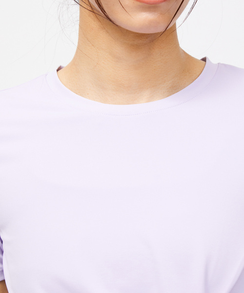 XEXYMIX(ゼクシィミックス)の「【XEXYMIX】接触冷感&UV ネジリクロップド半袖Tシャツ(Tシャツ/カットソー・レディース・イエロー/チャコールグレー/ブラック/ピンク・M)」の17枚目の写真