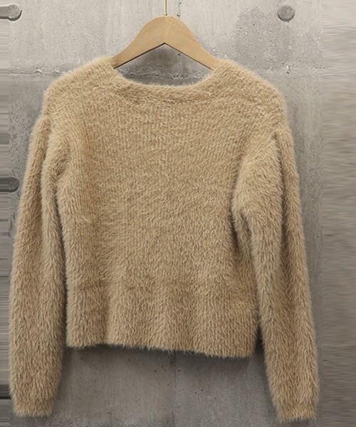 Miniministore(ミニミニストア)の「フェザーヤーンカーディガン ニットカーデ(カーディガン/ボレロ・レディース・ブルー/ピンク/ベージュ/アイボリー/ブラック・フリー)」の20枚目の写真