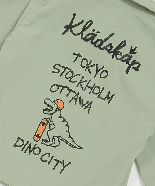 kladskap（クレードスコープ）の「スケーターザウルスコーチジャケット（ナイロンジャケット・キッズ・ライトカーキ・100cm/130cm/110cm/120cm/90cm）」の5枚目の写真