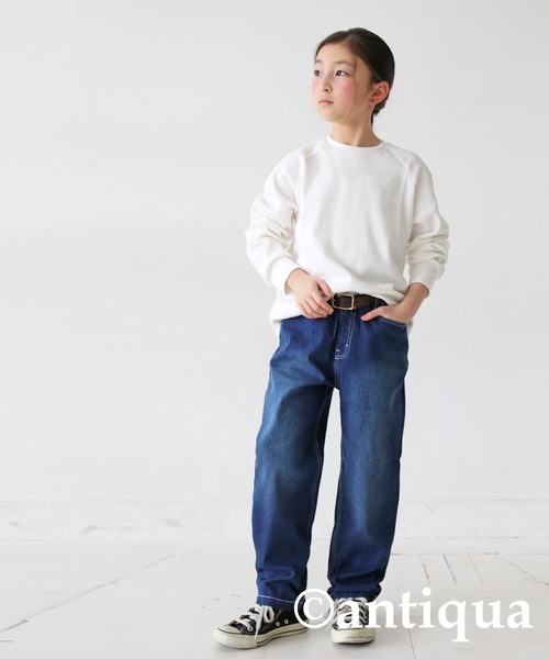 antiqua(アンティカ)の「テーパードデニムパンツ(デニムパンツ・キッズ・ライトブルー/インディゴブルー・120/130/140/150/160)」の19枚目の写真