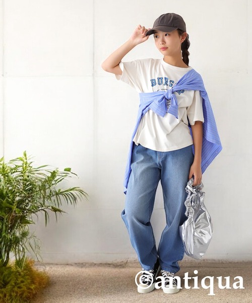 antiqua(アンティカ)の「テーパードデニムパンツ(デニムパンツ・キッズ・ライトブルー/インディゴブルー・120/130/140/150/160)」の11枚目の写真