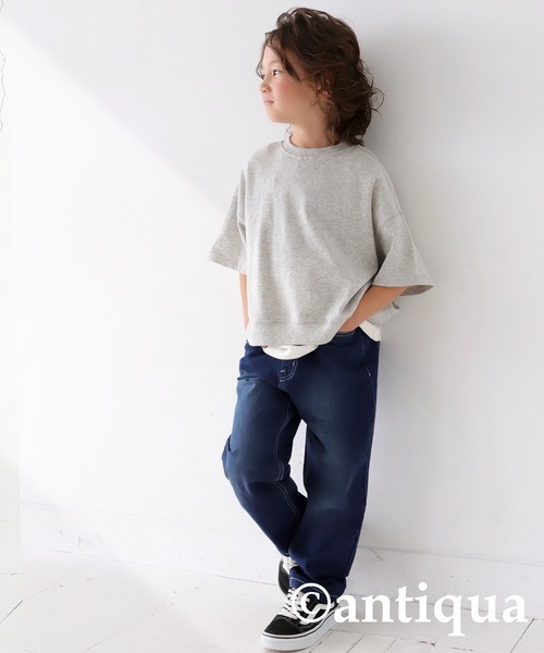 antiqua(アンティカ)の「テーパードデニムパンツ(デニムパンツ・キッズ・ライトブルー/インディゴブルー・120/130/140/150/160)」の14枚目の写真