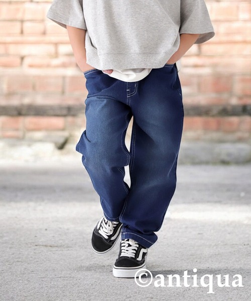 antiqua(アンティカ)の「テーパードデニムパンツ(デニムパンツ・キッズ・ライトブルー/インディゴブルー・120/130/140/150/160)」の12枚目の写真