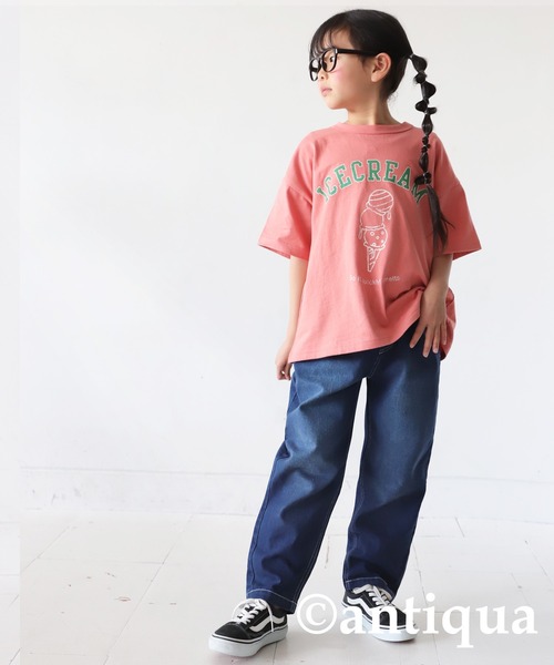 antiqua(アンティカ)の「テーパードデニムパンツ(デニムパンツ・キッズ・ライトブルー/インディゴブルー・120/130/140/150/160)」の16枚目の写真