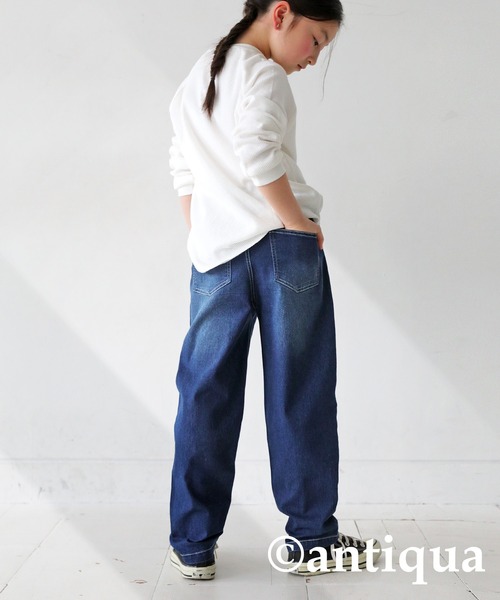 antiqua(アンティカ)の「テーパードデニムパンツ(デニムパンツ・キッズ・ライトブルー/インディゴブルー・120/130/140/150/160)」の20枚目の写真