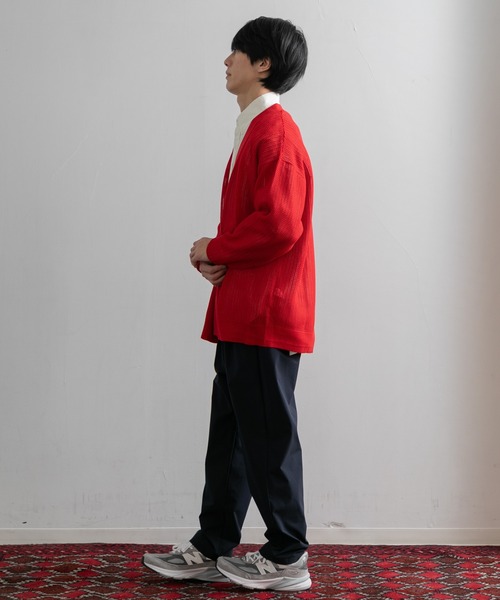 AMERICAN RAG CIE（アメリカンラグシー）の「透かしニットカーディガン（カーディガン/ボレロ・メンズ・ブラック/グレー/レッド・M/L）」の5枚目の写真