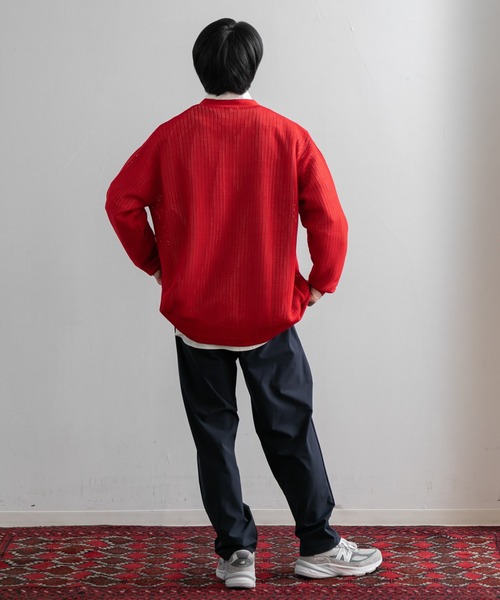 AMERICAN RAG CIE（アメリカンラグシー）の「透かしニットカーディガン（カーディガン/ボレロ・メンズ・ブラック/グレー/レッド・M/L）」の4枚目の写真