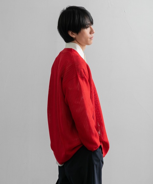 AMERICAN RAG CIE（アメリカンラグシー）の「透かしニットカーディガン（カーディガン/ボレロ・メンズ・ブラック/グレー/レッド・M/L）」の16枚目の写真