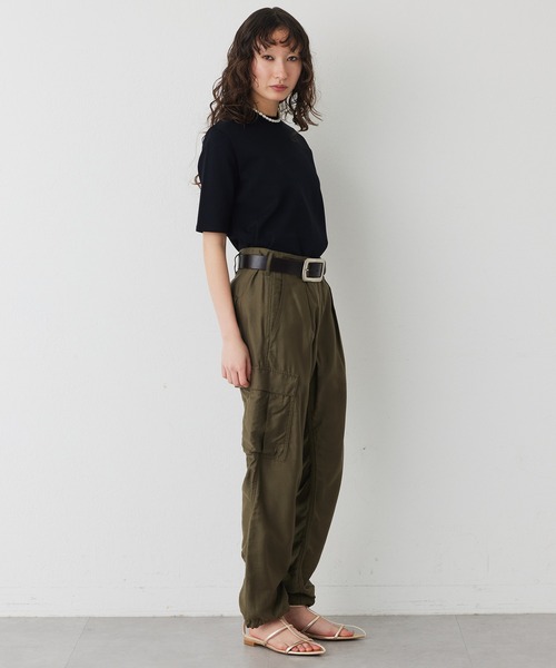 THE PAUSE(ザ ポーズ)の「【THE PAUSE】ボトルネックプルオーバー(Tシャツ/カットソー・レディース・オフホワイト/ブラック・FREE)」の7枚目の写真