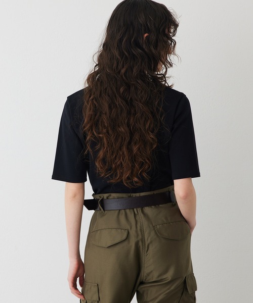 THE PAUSE(ザ ポーズ)の「【THE PAUSE】ボトルネックプルオーバー(Tシャツ/カットソー・レディース・オフホワイト/ブラック・FREE)」の16枚目の写真