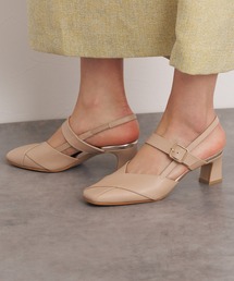 HIMIKO | 【HIMIKO】【撥水】スクエアトゥバックストラップパンプス/641207(パンプス)