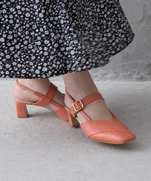 HIMIKO | 【HIMIKO】【撥水】スクエアトゥバックストラップパンプス/641207(パンプス)