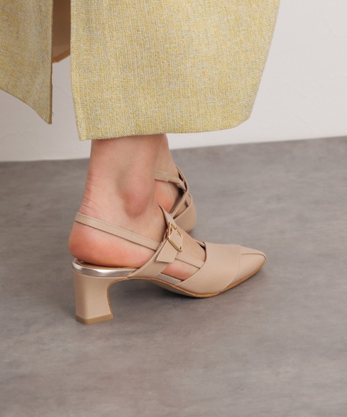 HIMIKO（ヒミコ）の「【Made in Japan】【撥水】スクエアトゥバックストラップパンプス/641207（パンプス・レディース・ブラック/ピンク/ベージュ・22.0cm/22.5cm/23.0cm/23.5cm/24.0cm/24.5cm/25.0cm）」の16枚目の写真