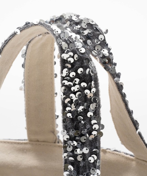 ZAKKA-BOX（ザッカボックス）の「きらきらトートバッグ（トートバッグ・レディース・ブラック/シルバー/シルバー系その他・FREE）」の18枚目の写真