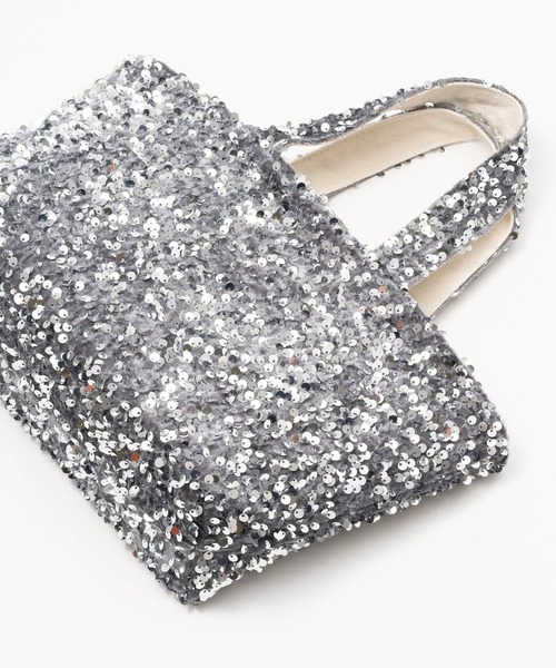 ZAKKA-BOX（ザッカボックス）の「きらきらトートバッグ（トートバッグ・レディース・ブラック/シルバー/シルバー系その他・FREE）」の5枚目の写真