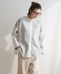 異素材切り替えシャツ