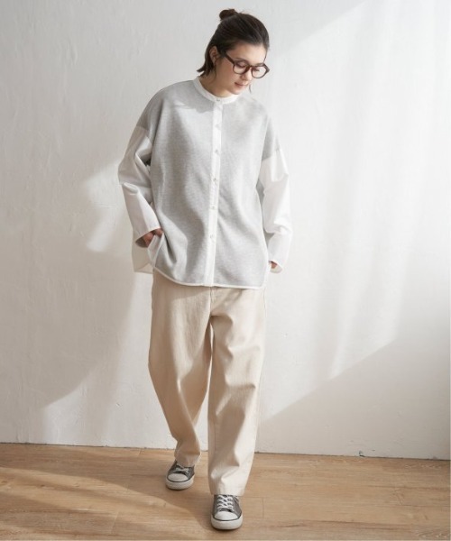 LBC（エルビーシー）の「異素材切り替えシャツ（シャツ/ブラウス・レディース・ベージュ/グレー/グリーン・M）」の10枚目の写真