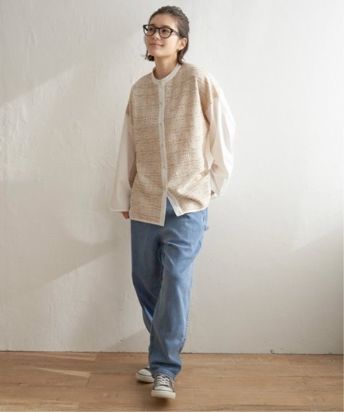 LBC（エルビーシー）の「異素材切り替えシャツ（シャツ/ブラウス・レディース・ベージュ/グレー/グリーン・M）」の12枚目の写真
