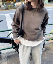 ミニ裏毛クロップドプルオーバー