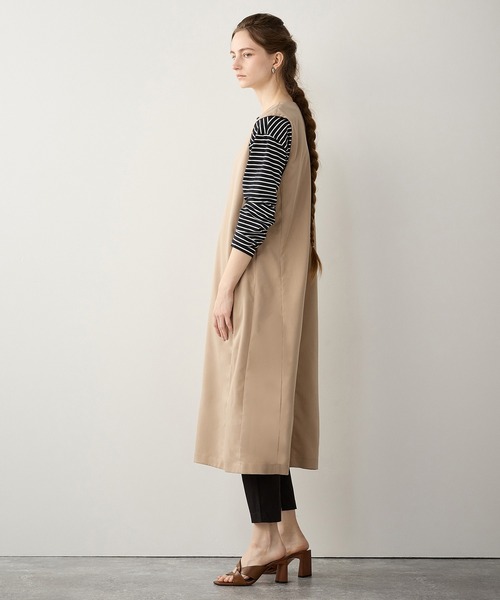 LE SOUK HOLIDAY(ルスークホリデー)の「ロングジレ(ノーカラージャケット・レディース・ブラック/ベージュ・L/M)」の17枚目の写真