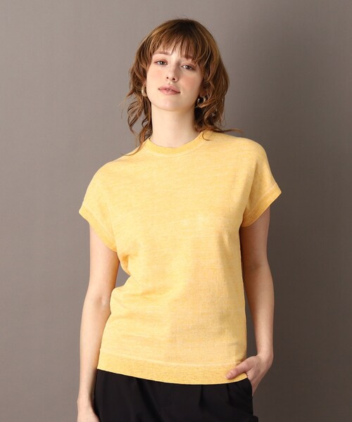 DRESSTERIOR(ドレステリア)の「◆リネン裏毛フレンチプル(Tシャツ/カットソー・レディース・ナチュラル/イエロー系その他/レッド系1/スミクロ・34/36/38)」の5枚目の写真