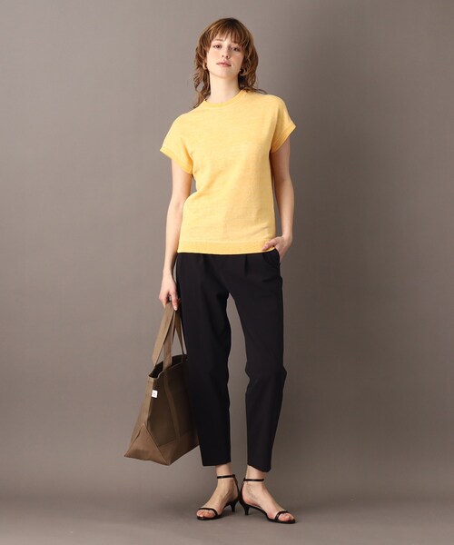 DRESSTERIOR(ドレステリア)の「◆リネン裏毛フレンチプル(Tシャツ/カットソー・レディース・ナチュラル/イエロー系その他/レッド系1/スミクロ・34/36/38)」の6枚目の写真