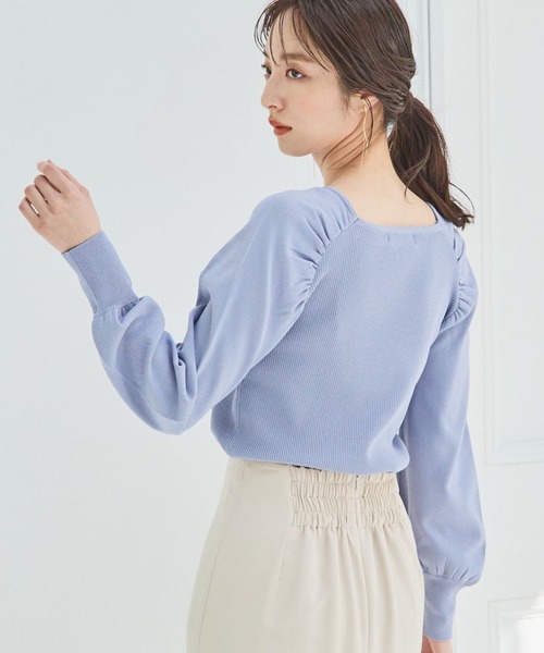 みの Andemiu ニット セーター スクエアパフニット109443 レディース