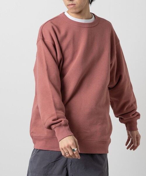 FREAK'S STORE（フリークスストア）の「FREAK’S STORE/フリークスストア 15oz HEAVY WEIGHT CREW NECK SWT/15オンス ヘビーウェイト クルーネックスウェット/24SS/リラックスフィット/USAコットン（スウェット・メンズ・ライトグレー/ベージュ/ピンク/チャコールグレー・LARGE/SMALL/MEDIUM）」の12枚目の写真