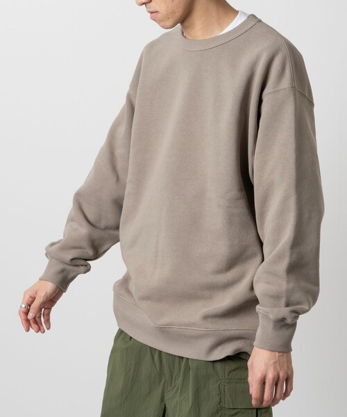 FREAK'S STORE（フリークスストア）の「FREAK’S STORE/フリークスストア 15oz HEAVY WEIGHT CREW NECK SWT/15オンス ヘビーウェイト クルーネックスウェット/24SS/リラックスフィット/USAコットン（スウェット・メンズ・ライトグレー/ベージュ/ピンク/チャコールグレー・LARGE/SMALL/MEDIUM）」の16枚目の写真